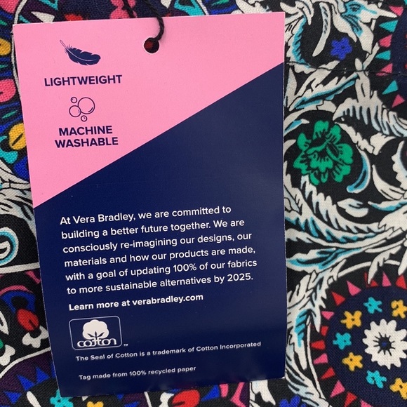 Vera Bradley Set of 2 Bottle Gift Bags in Stained Glass Medallion - Picture 7 of 12